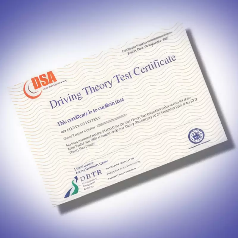 UK Theory Test Certificate